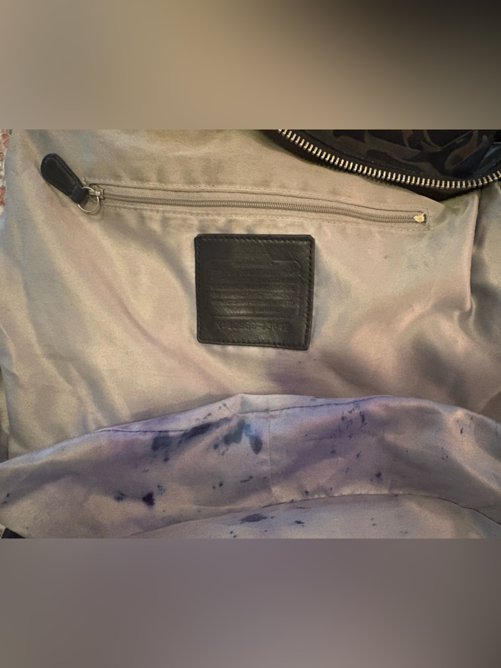 Coach #13642 Ali Signature Sateen Hobo Bag with Silver Charm - Picture 15 of 16